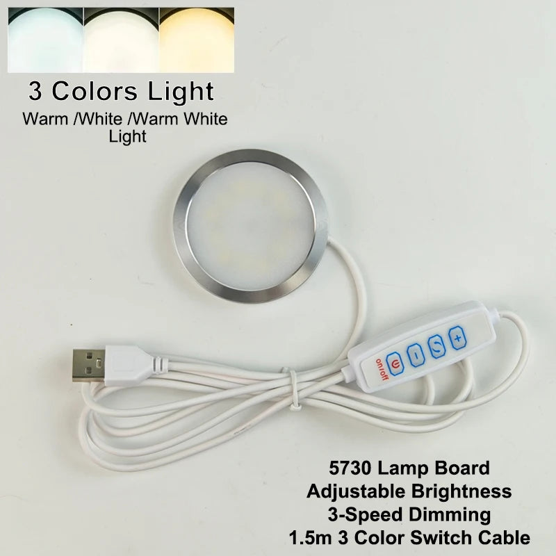 3D Printer Part For Bambu Lab LED Lamp Kit 001 DIY Model Hardware Without Shell Warm White DC 5V 3D Printer Adjustable Light Kit
