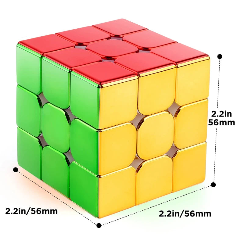 Cyclone Boys Magnetic Plating Magic Cube 3x3x3 4x4 2x2 Professional Speed Puzzle Children's Toys Gift 3x3 Speedcube Cubo Magico