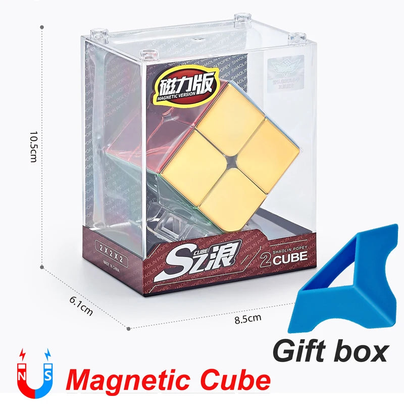 Cyclone Boys Magnetic Plating Magic Cube 3x3x3 4x4 2x2 Professional Speed Puzzle Children's Toys Gift 3x3 Speedcube Cubo Magico