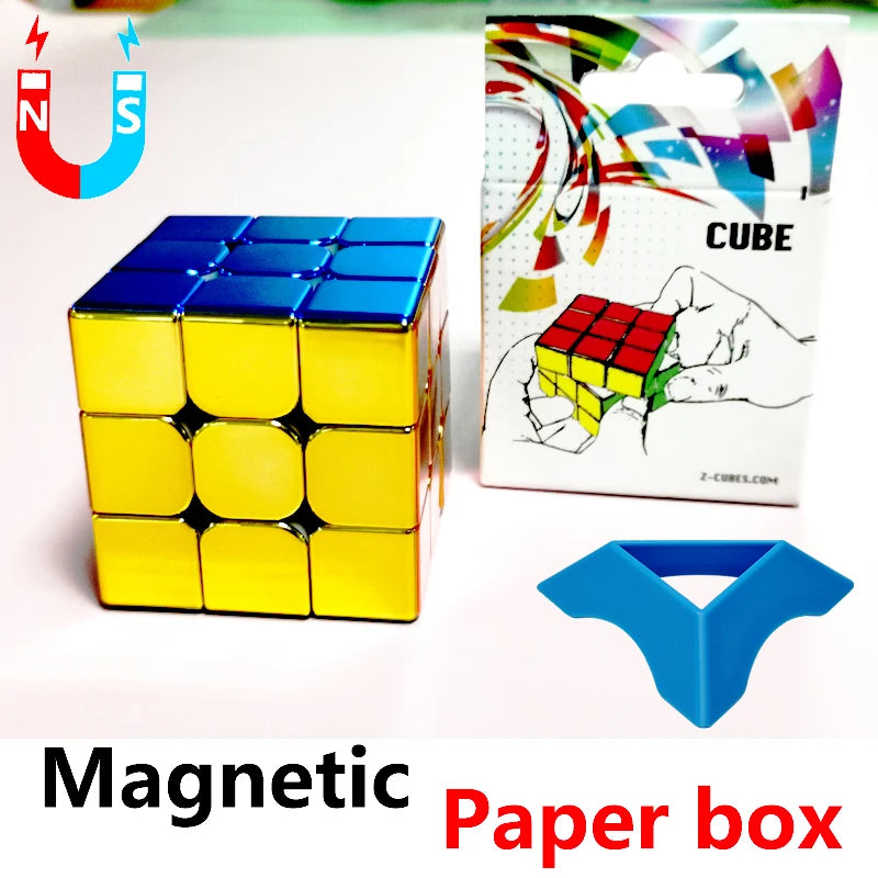 Cyclone Boys Magnetic Plating Magic Cube 3x3x3 4x4 2x2 Professional Speed Puzzle Children's Toys Gift 3x3 Speedcube Cubo Magico