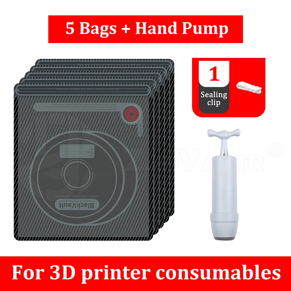 For 3D Printer Accessories Upgraded Vacuum Bag black Filament Storage Bag Bag PLA ABS PETG Dryer Safekeep Humidity Resistant