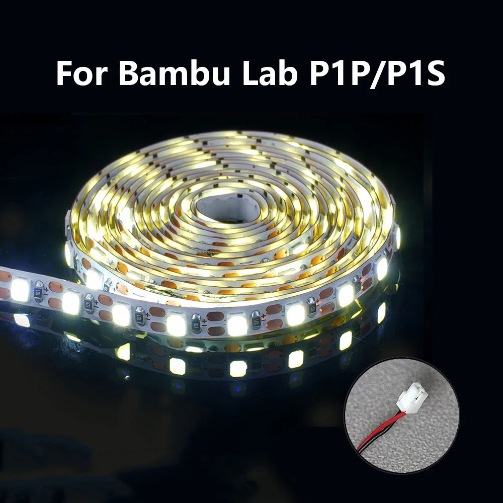 For Bambu lab LED Lights Strip For Bambu P1P X1 IP44 Waterproof Lighting Lamp For Bambulab 3d Printer Light Kit 1.5M