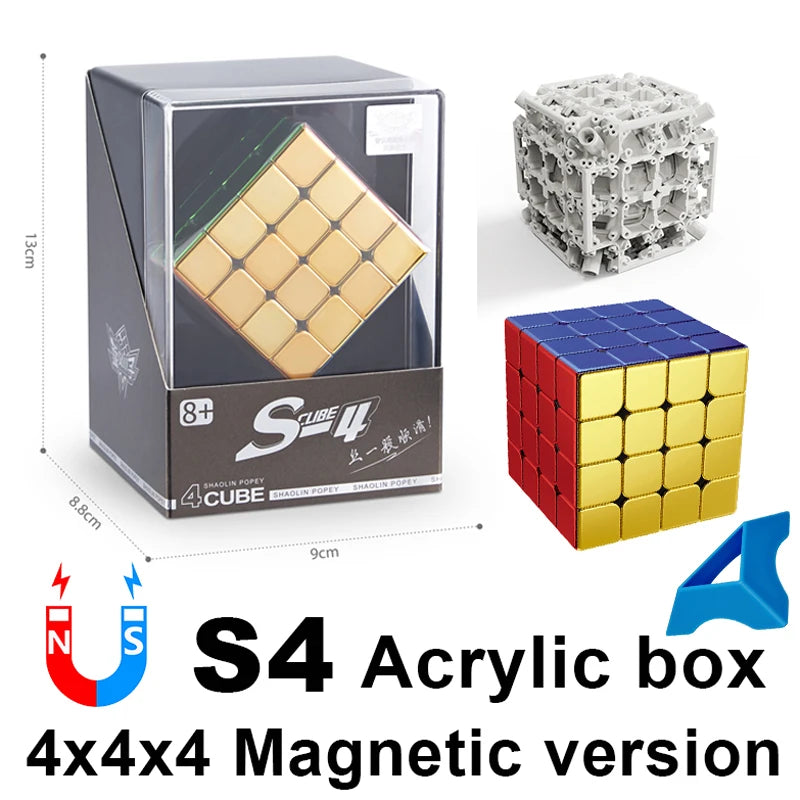 Cyclone Boys Magnetic Plating Magic Cube 3x3x3 4x4 2x2 Professional Speed Puzzle Children's Toys Gift 3x3 Speedcube Cubo Magico