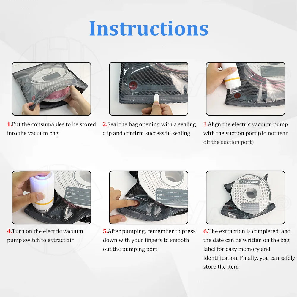 For 3D Printer Accessories Upgraded Vacuum Bag black Filament Storage Bag Bag PLA ABS PETG Dryer Safekeep Humidity Resistant