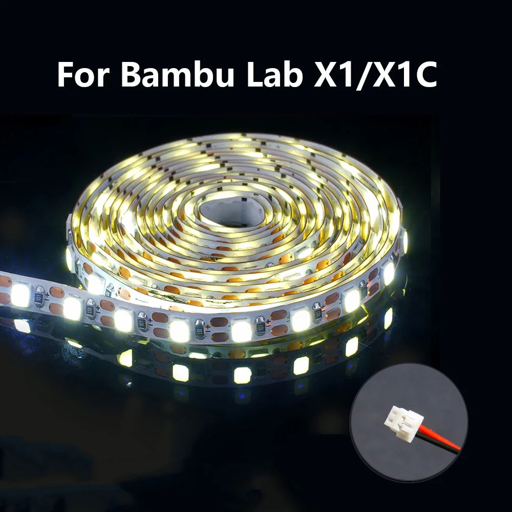 For Bambu lab LED Lights Strip For Bambu P1P X1 IP44 Waterproof Lighting Lamp For Bambulab 3d Printer Light Kit 1.5M