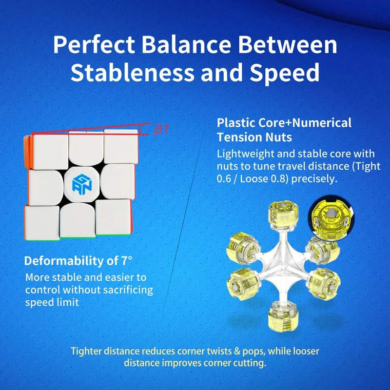 GAN 356 Original Magic Cube 3x3 (GAN356 RS No Magnet) Speed Puzzle GAN356M Magnetic Professional 3×3 Gancube Toy Magico Cubo