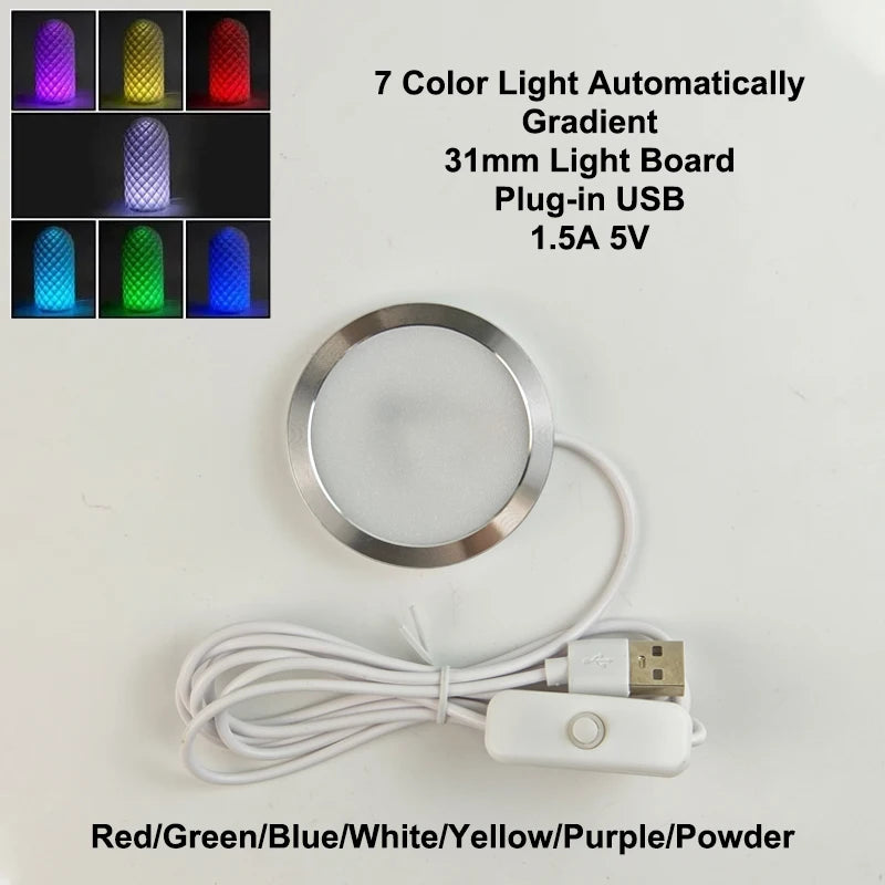 3D Printer Part For Bambu Lab LED Lamp Kit 001 DIY Model Hardware Without Shell Warm White DC 5V 3D Printer Adjustable Light Kit