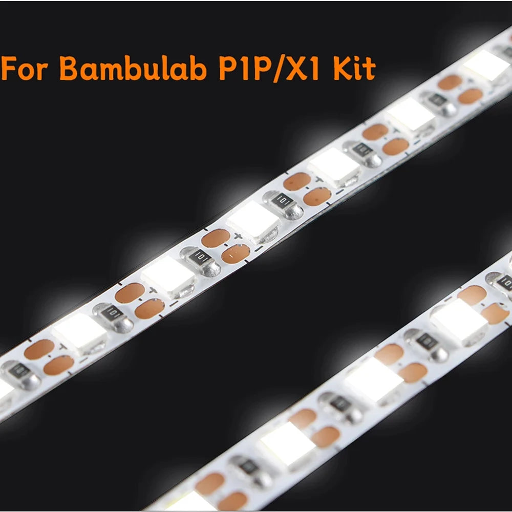For Bambu lab LED Lights Strip For Bambu P1P X1 IP44 Waterproof Lighting Lamp For Bambulab 3d Printer Light Kit 1.5M